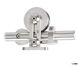 The MWE "Supra" Wheel mounts to the top of the door panel (flush or routed) 